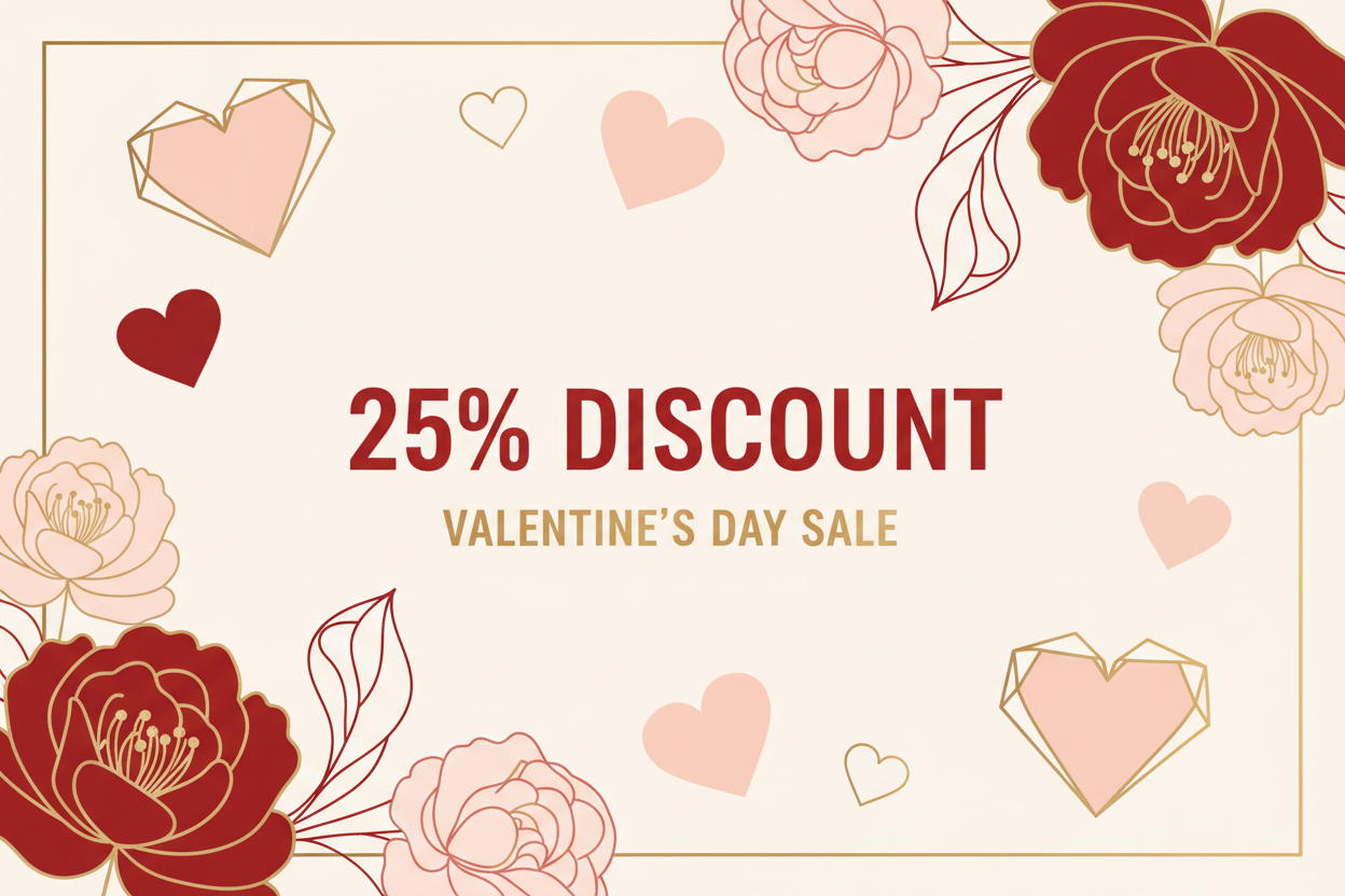25% discount for the valentine's day in our shop bloncs.com