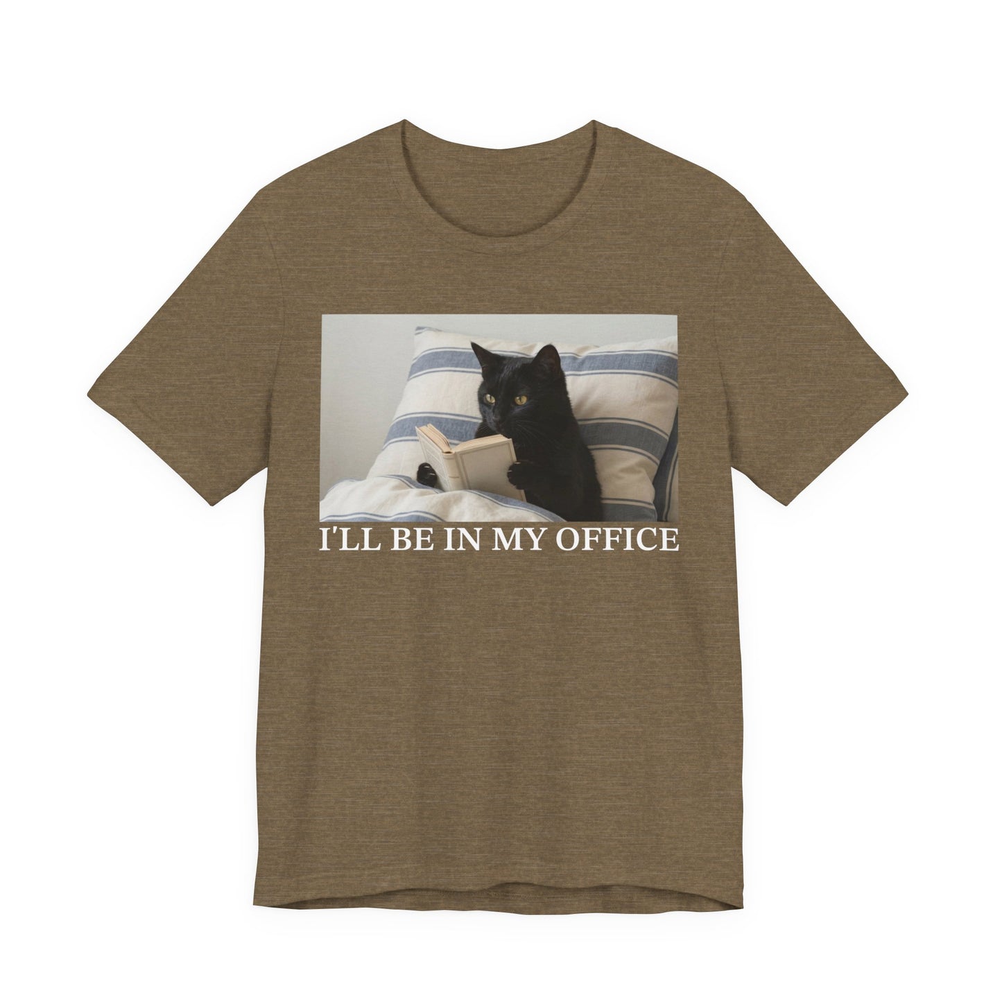 I'll Be In My Office Black Cat T-Shirt