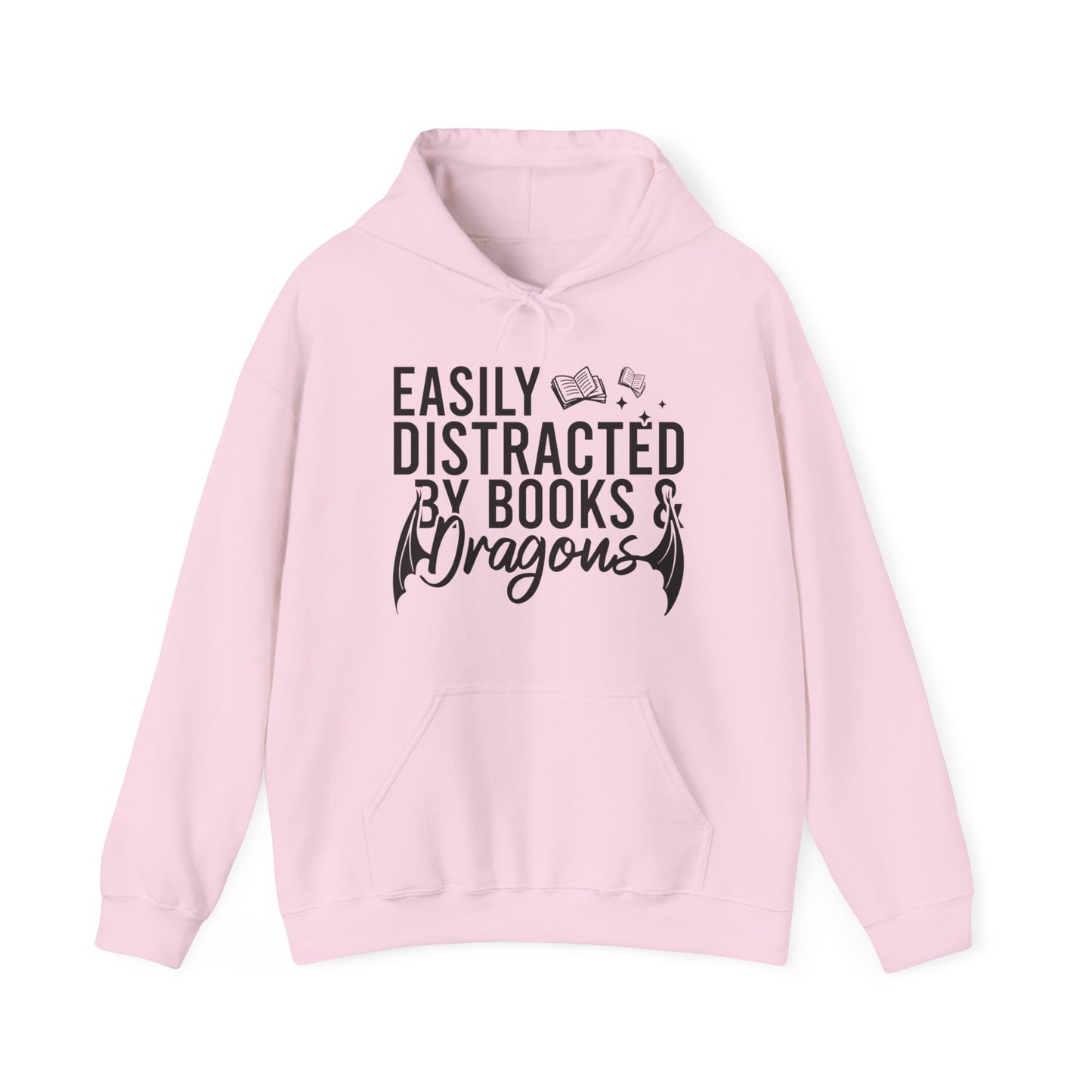 Easily Distracted By Books And Dragons Hoodie