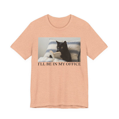 I'll Be In My Office Black Cat T-Shirt