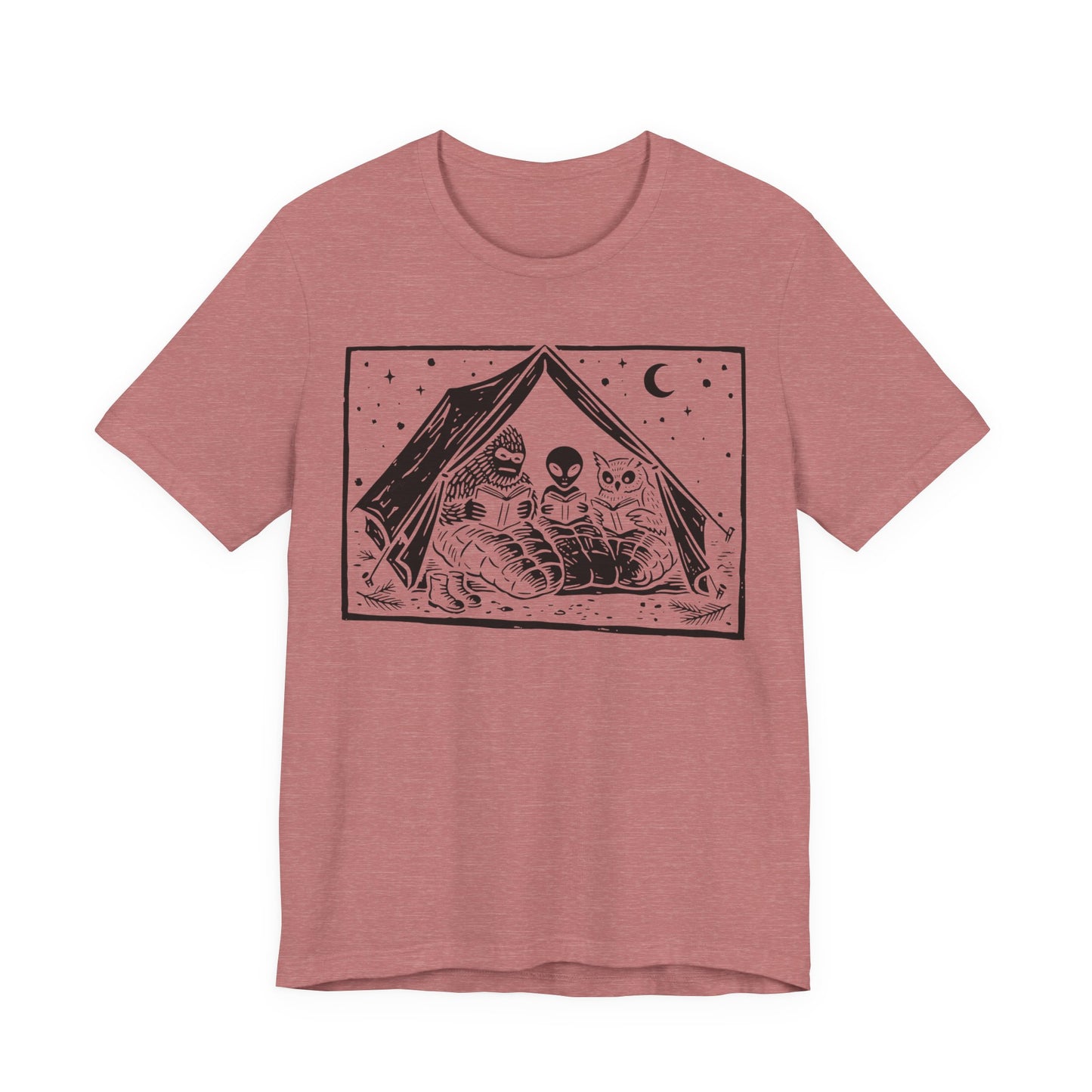 Mothman, Bigfoot and Horned Reading T-Shirt