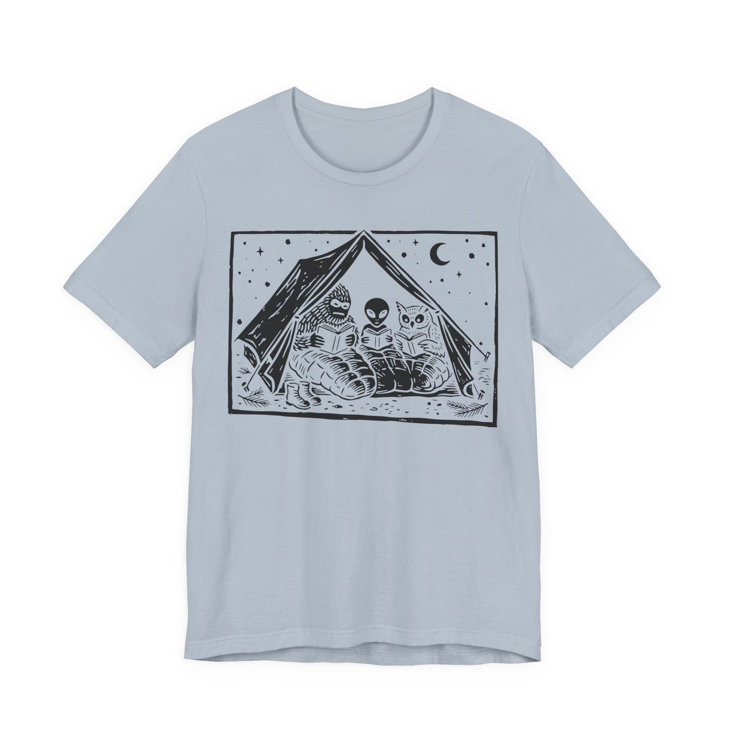 Mothman, Bigfoot and Horned Reading T-Shirt