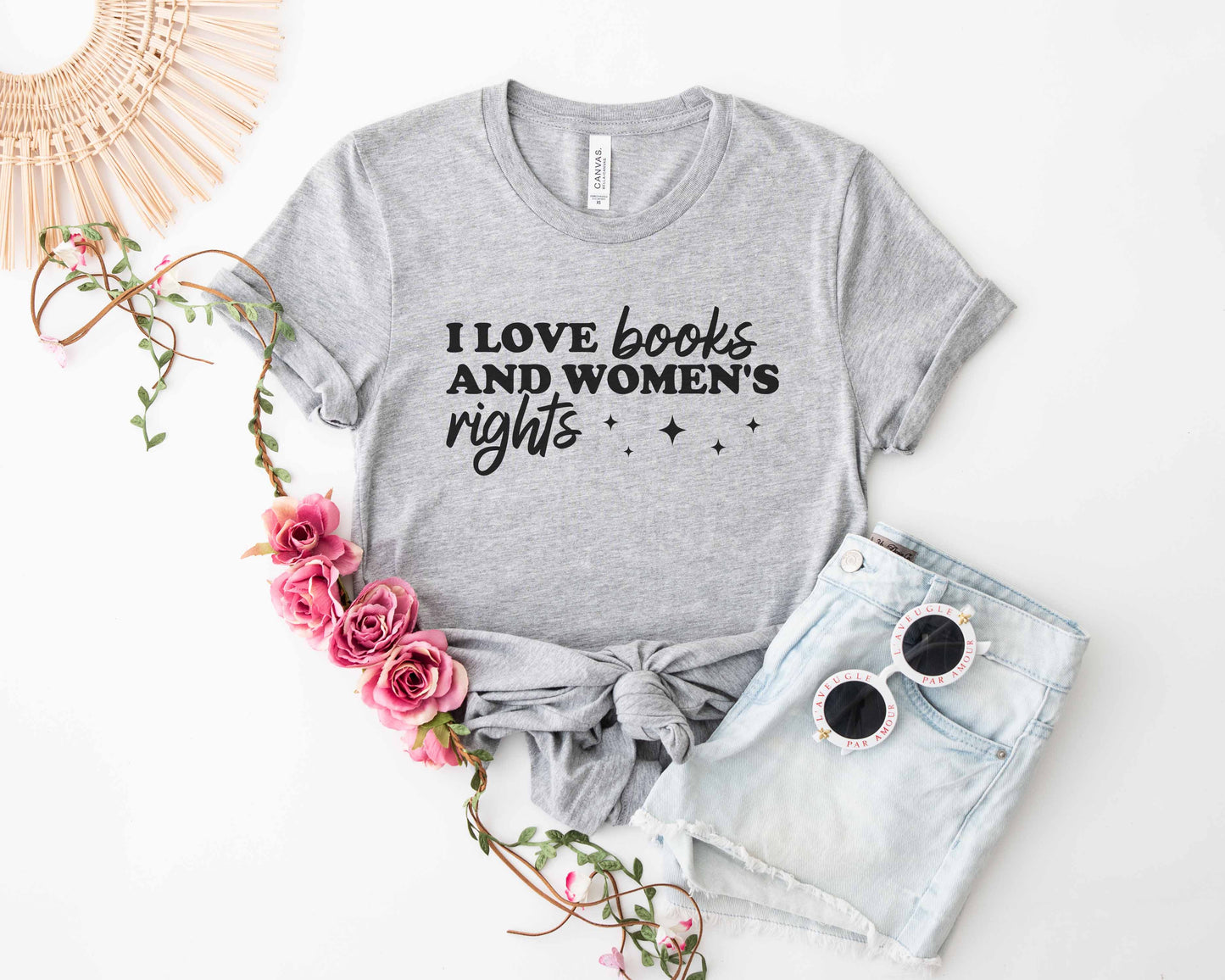 I Love Books And Women’s Rights T-Shirt