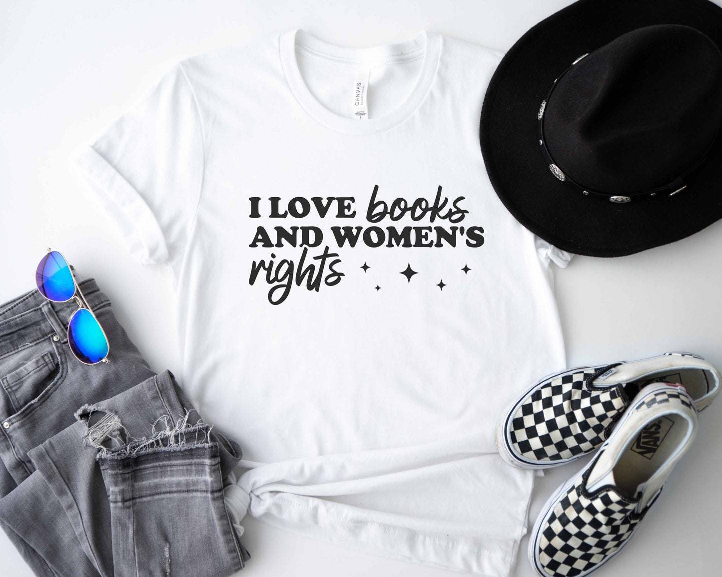 I Love Books And Women’s Rights T-Shirt
