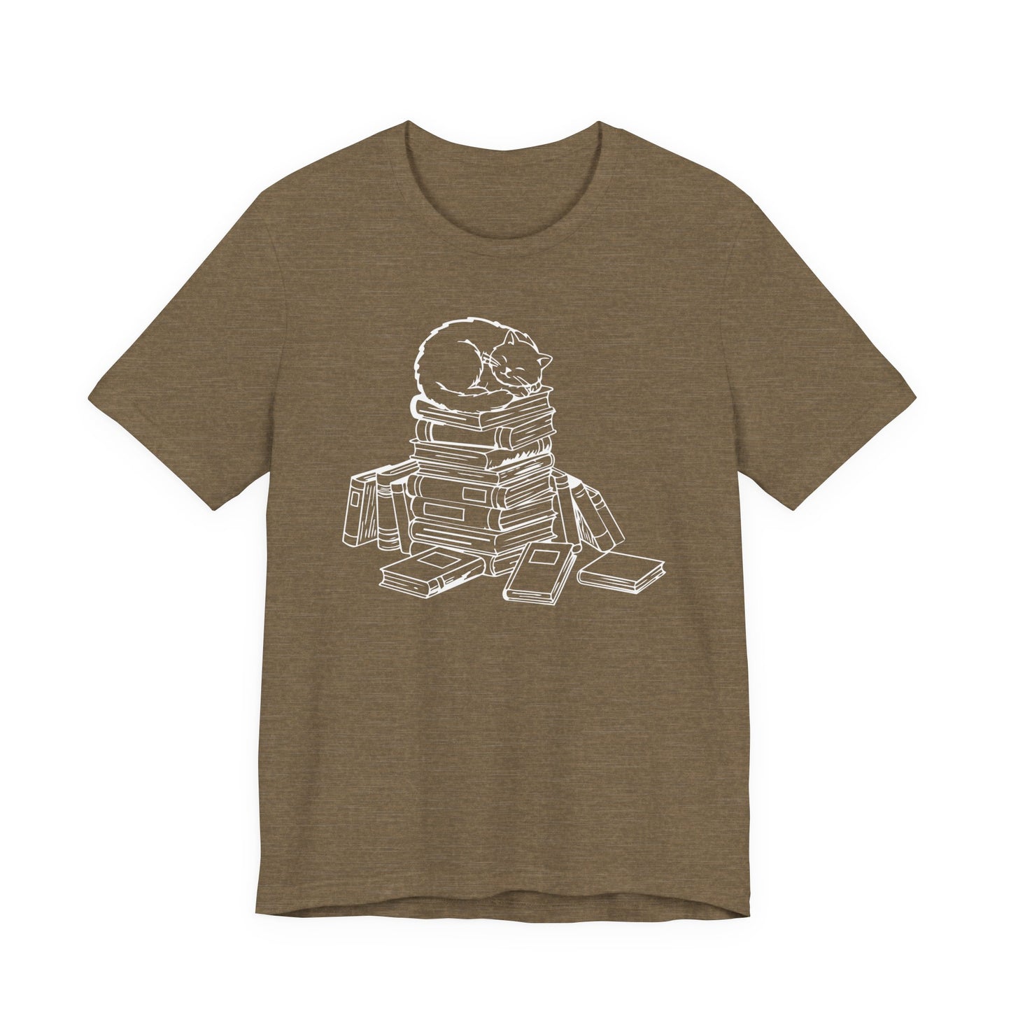 Cat And Books T-Shirt