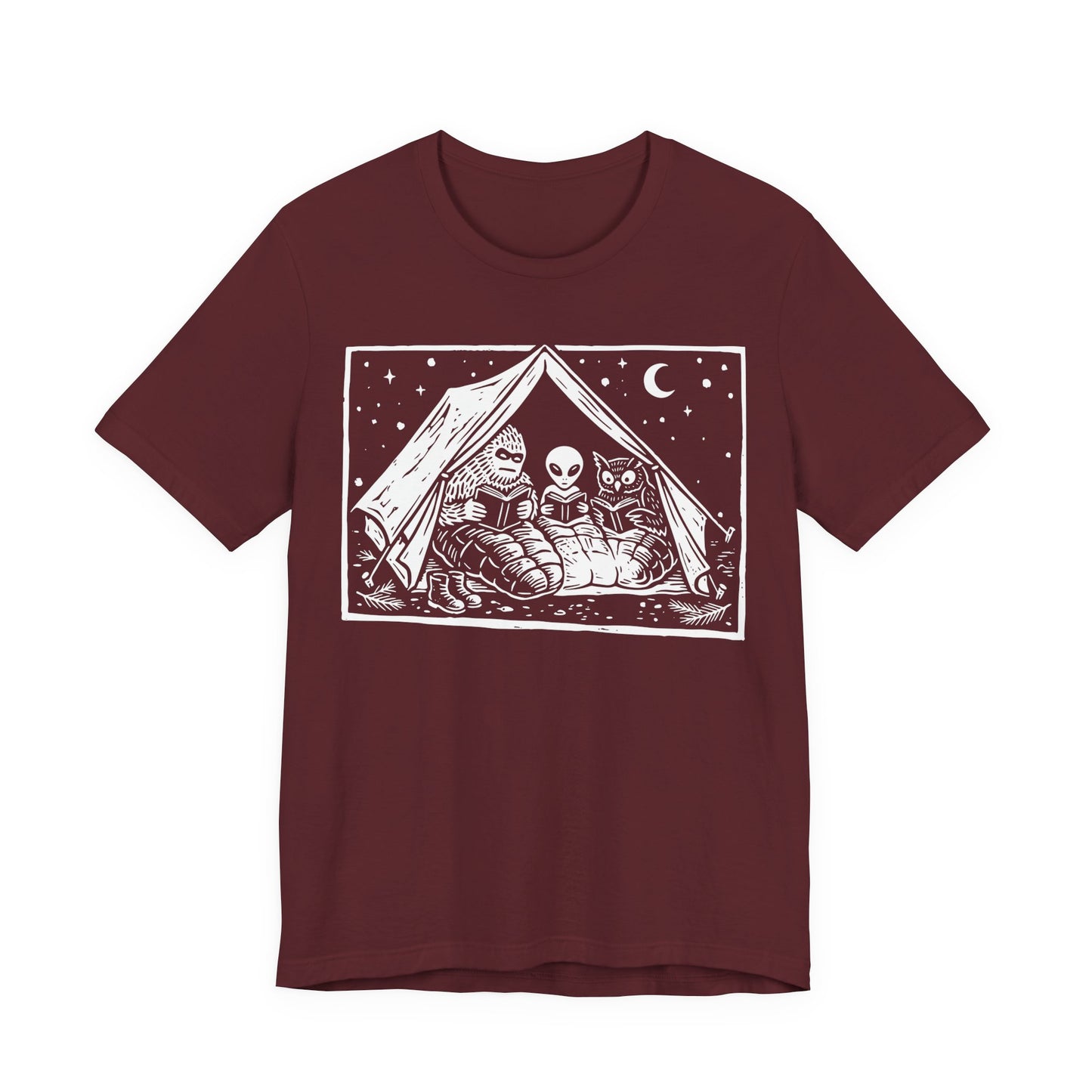 Mothman, Bigfoot and Horned Reading T-Shirt
