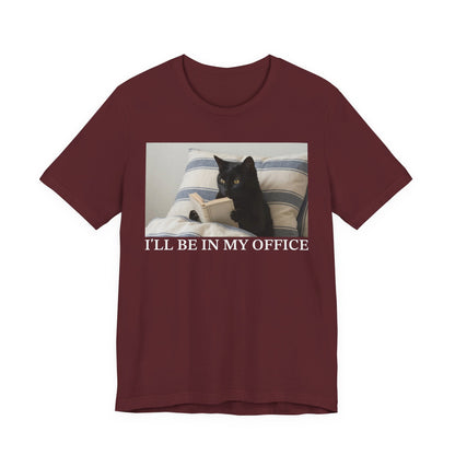 I'll Be In My Office Black Cat T-Shirt