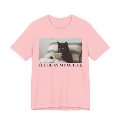 I'll Be In My Office Black Cat T-Shirt