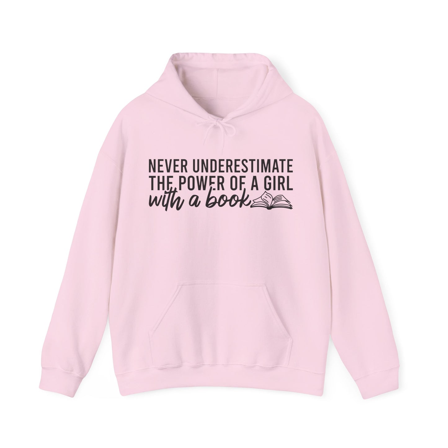 Never Underestimate The Power Of A Girl With A Book Hoodie