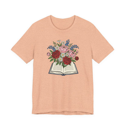 Flowered Book T-Shirt