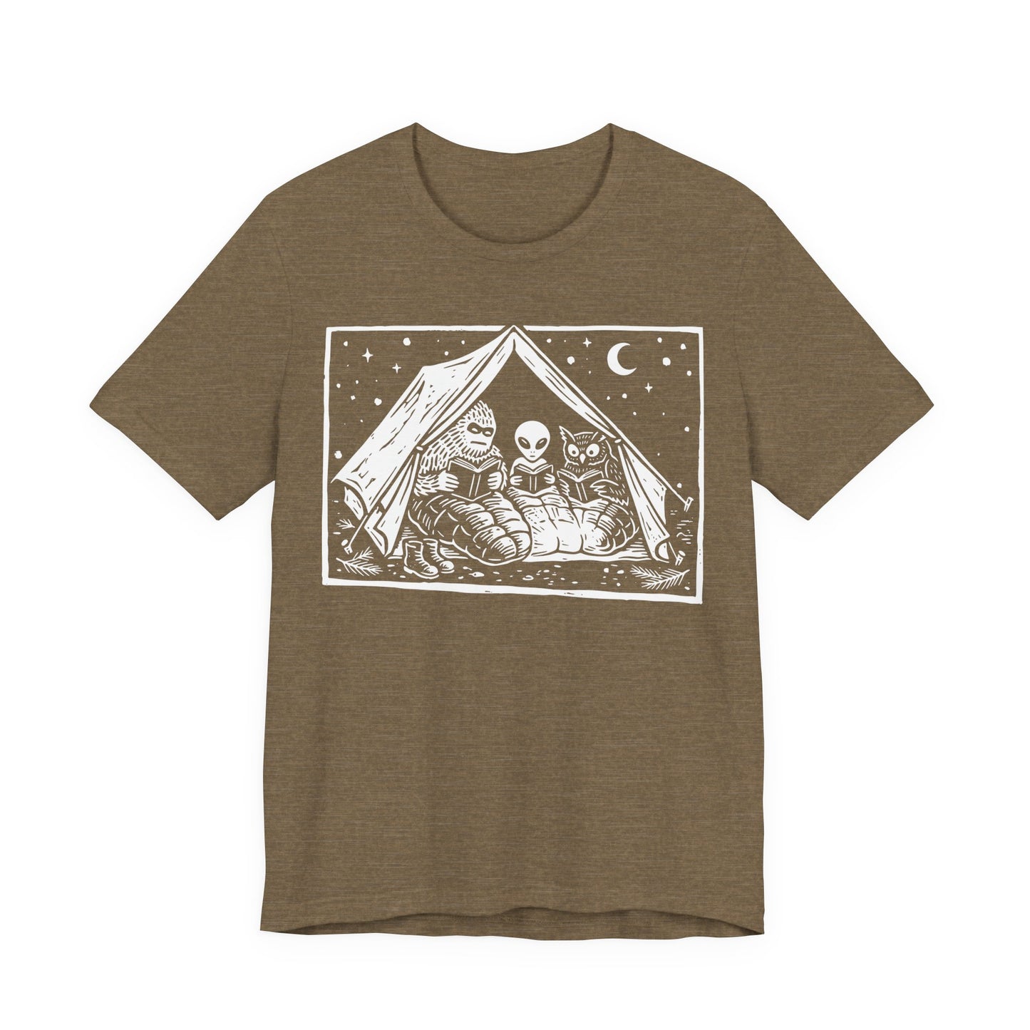 Mothman, Bigfoot and Horned Reading T-Shirt