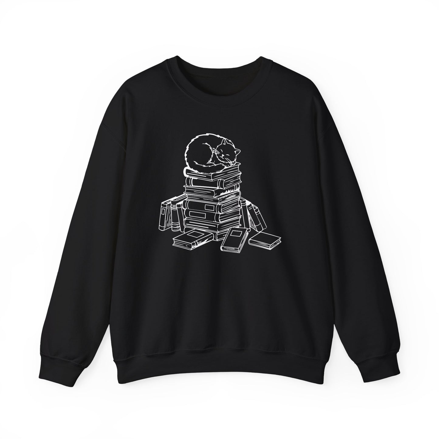 Cat and Books Sweatshirt