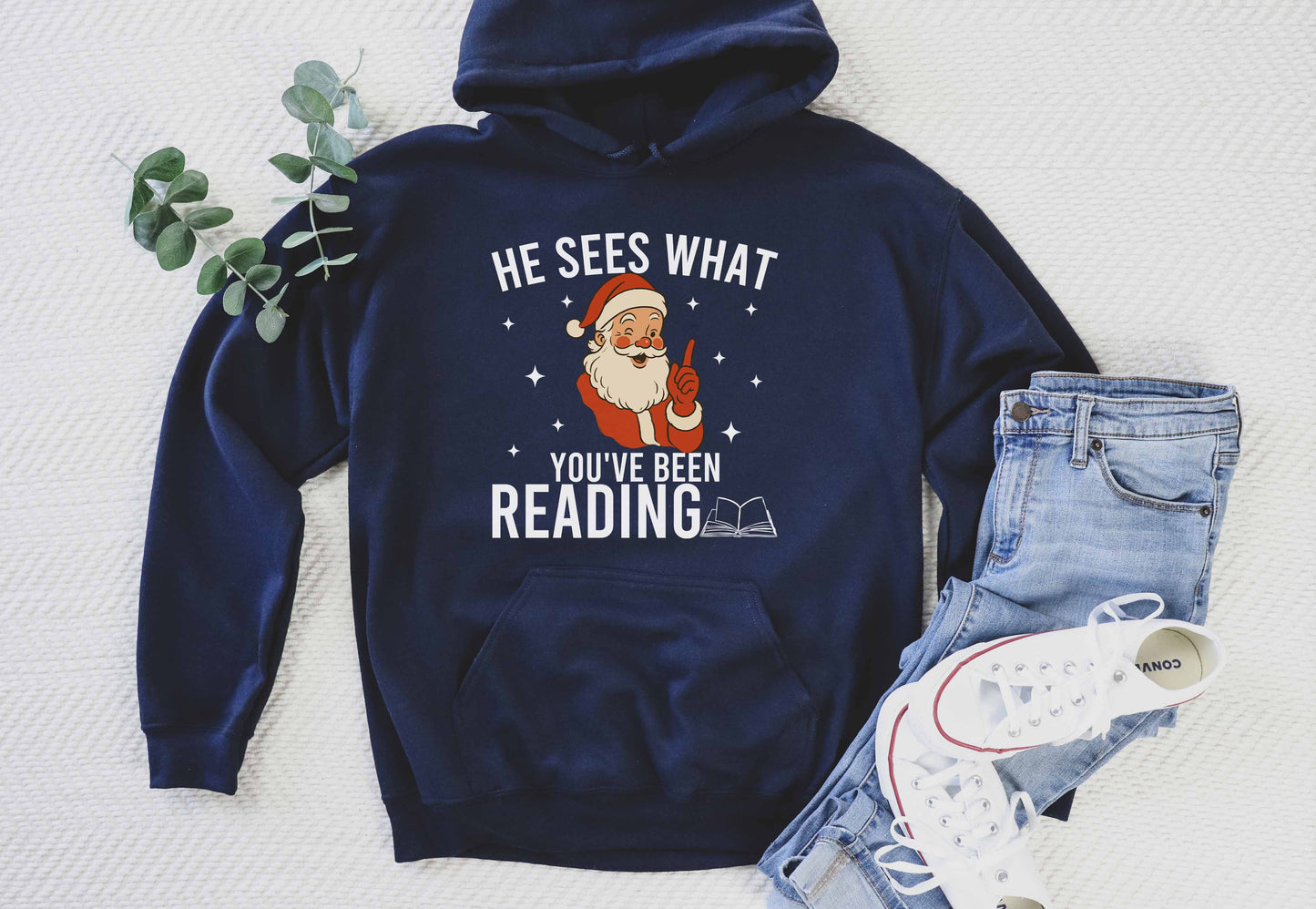 He Sees What You've Been Reading Hoodie