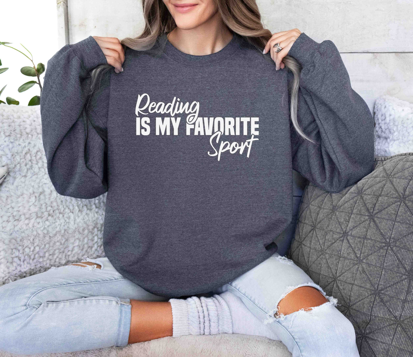 Reading Is My Favorite Sport Sweatshirt