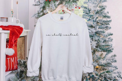 A Gildan 18000 sweatshirt with the saying "no shelf control"
